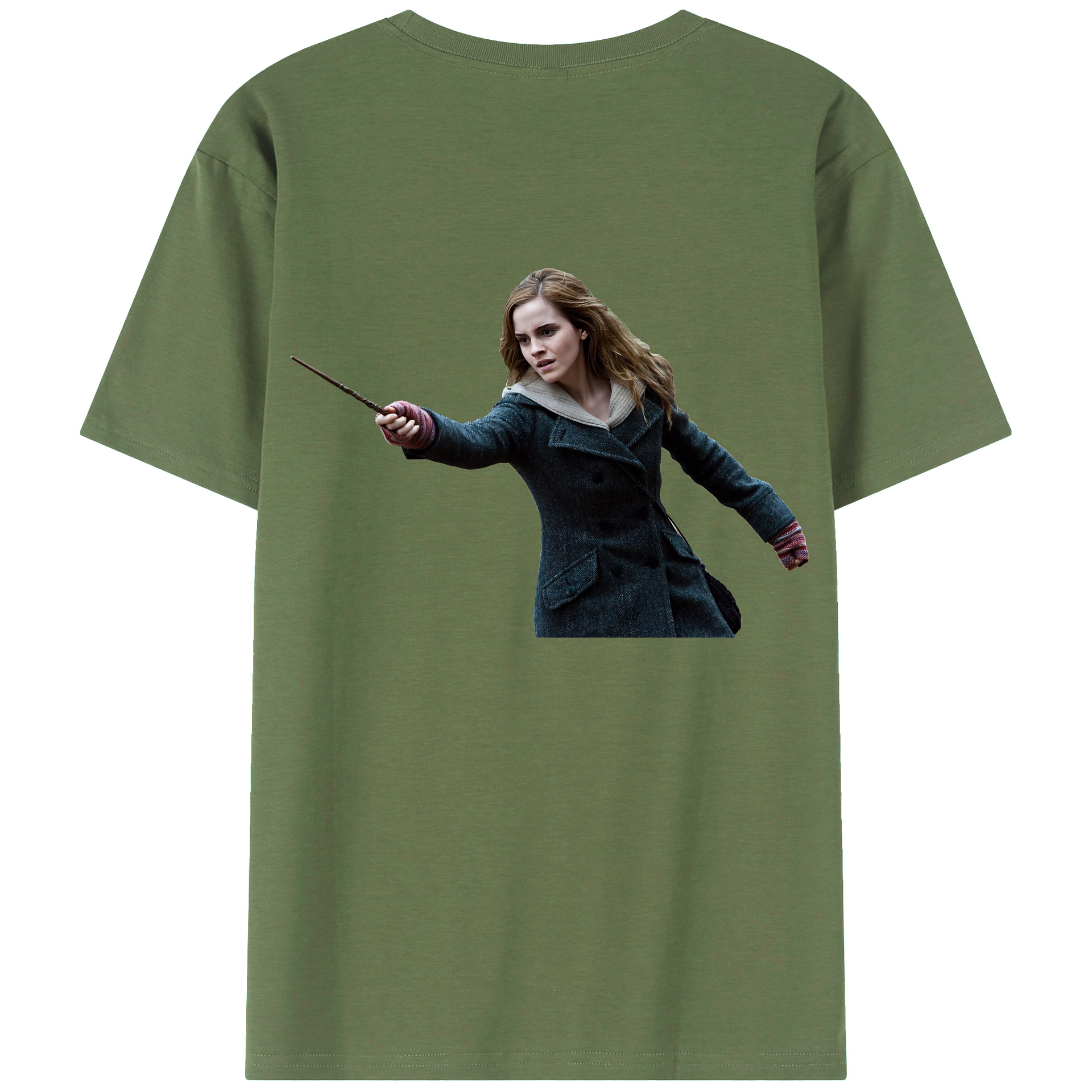 （画像用） Harry Potter ハリー・ポッターシリーズ 綿100％ メンズ半袖Tシャツ（バックプリント） 通気性